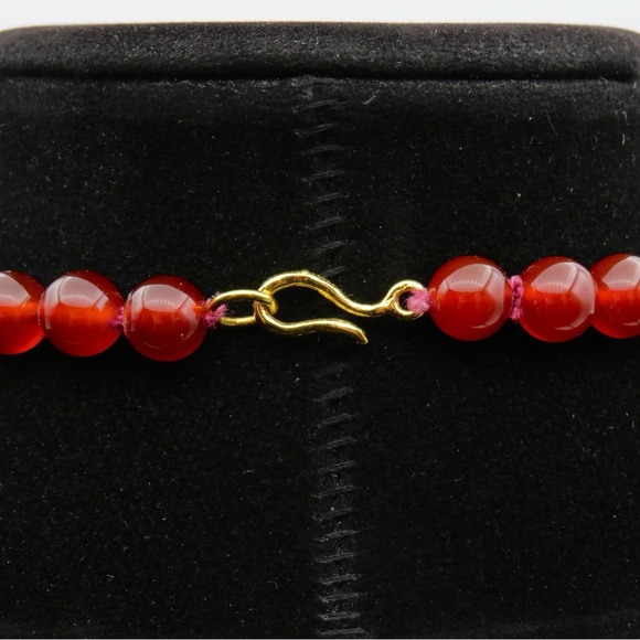 MMA Metropolitan Museum Of Art Carnelian Cab Bead Necklace Egyptian Style 18” - Picture 5 of 8